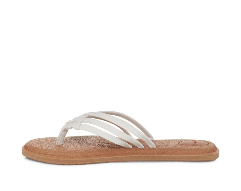 Sanuk Yoga Salty Women's Sandals White / Brown | Canada 36EBC